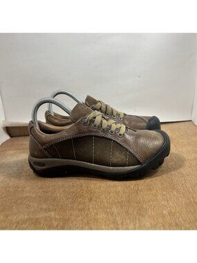 Keen Presidio Shoes Womens Size 7 Brown Leather Comfort Trail Hiking Outdoor